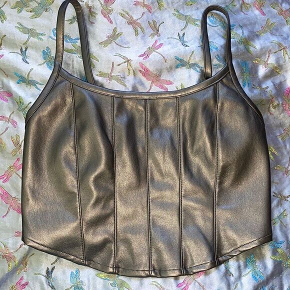 Kirious NWOT Space Age Outfit Set Metallic Skort/ Crop Top Cyberpunk Steampunk S - Picture 5 of 8